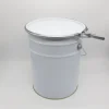 20L White Coating Paint Metal Drum Industrial Pail Round Metal Pail with Metal Cap Bucket