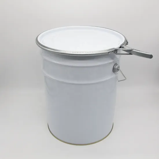 20L White Coating Paint Metal Drum Industrial Pail Round Metal Pail with Metal Cap Bucket