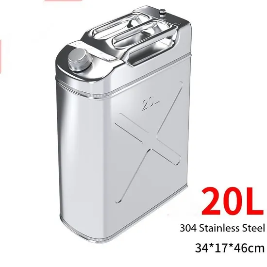 New Condition 304 Stainless Steel Oil Barrel 20L/30L Thick for Gasoline Storage Auto Parts-Spare Stainless Steel Oil Tank