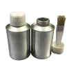 250ml Large Brush Iron Can Tire Repair Glue Ping Pong Glue Iron Bottle Round Can with Plastic Lid Brush