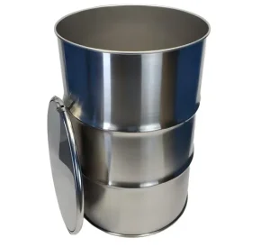 304-Stainless-Steel-200L-Open-Top-Drum-Wine-Barrel-Versatile-200L-Bucket-for-Medical-Food-Oil-Milk-Lid-Food-Grade-for-Steam (2) 304 Stainless Steel 200L Open Top Drum Wine Barrel Versatile 200L Bucket for Medical Food Oil Milk Lid Food Grade for Steam