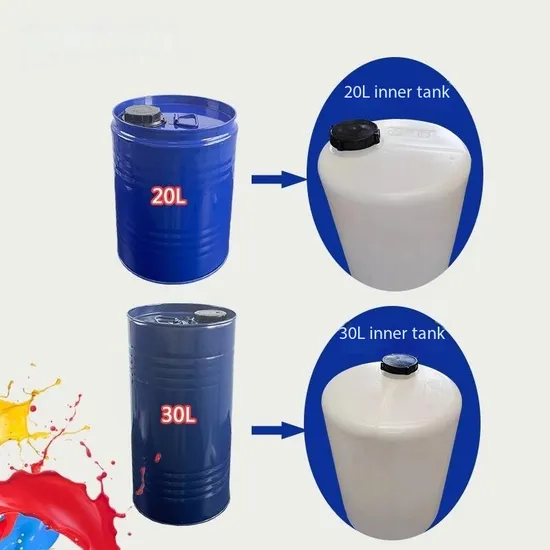 30L Multi-Purpose Steel-Plastic Composite Iron Bucket with HDPE Liner Food Water Storage Transport for Paint Barrel Can Use