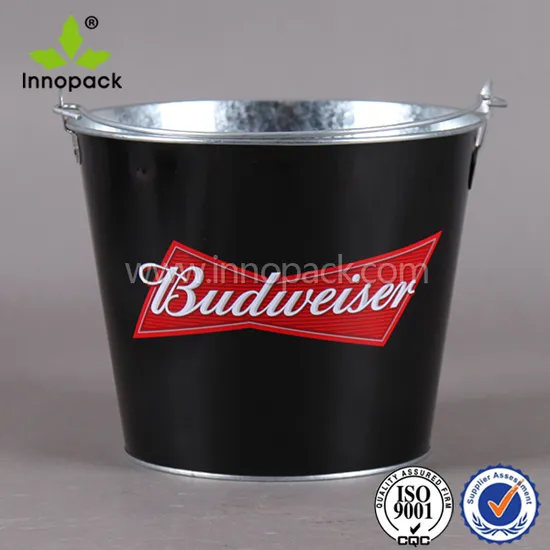5 Qt Galvanized Metal Beer Bucket Beer Barrel with Metal Handle