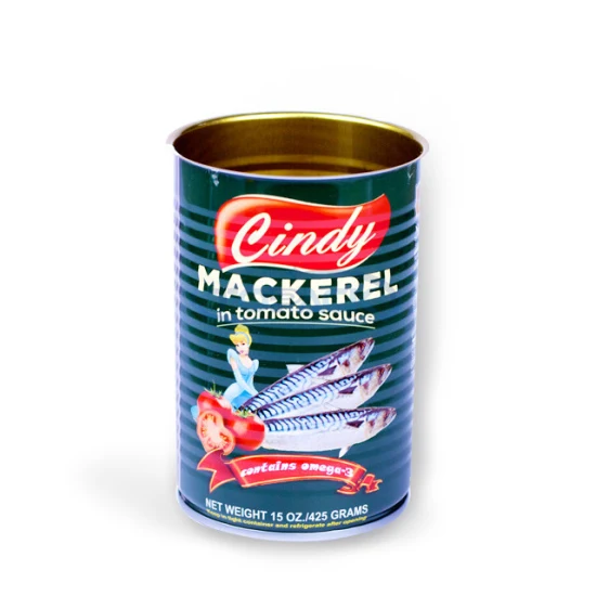 Wholesale Food Grade Recyclable 425g 300*407 Empty Metal Tin Can for Food Canned Food Mackerel in Tomato Sauce