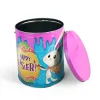 Cartoon Handle Metal Popcorn Tin Bucket Food Package Tin Pail with Lid