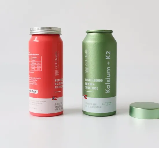 Customized High-Grade Medicine Bottles Health Products Aluminum Bottles Sealed Food Grade Vitamin Capsules Metal Cans 30 Pieces
