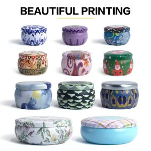Elegant-Round-Belly-Metal-Jar-Floral-Curvy-Tin-Can-for-Candle Elegant Round Belly Metal Jar Floral Curvy Tin Can for Candle