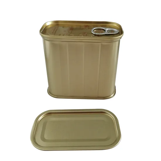 Empty Luncheon Meat Rectangular Tin Cans for Food Packaging