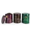 Glossy Metal Coffee Powder Tea Tin Can Round Gift Packaging Tin Container