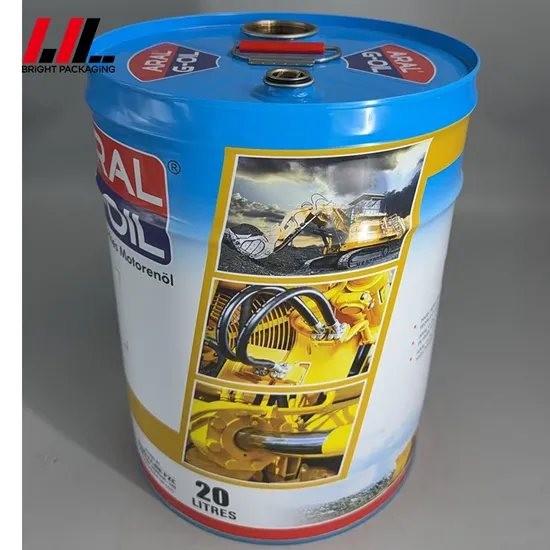 Hot Sale 20L Closed Barrel, Round Metal Drums Paint Tin Barrel 20L