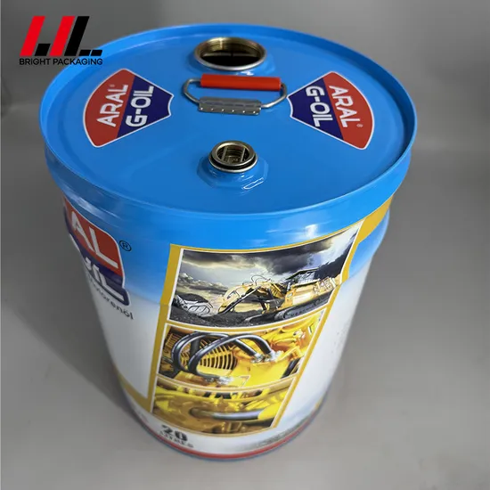 Hot Sale 20L Closed Barrel, Round Metal Drums Paint Tin Barrel 20L