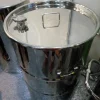 Industrial Grade 55 Gallon Stainless Steel Barrel with Open Top
