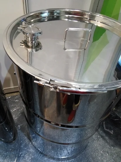 Industrial Grade 55 Gallon Stainless Steel Barrel with Open Top