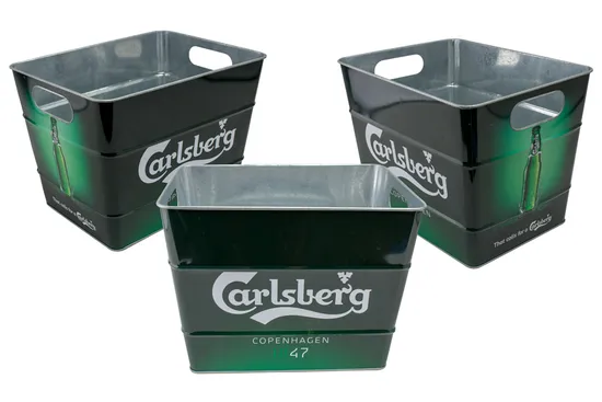 Metal Tin Ice Bucket with Handle for Party/Bar