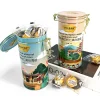 Multifunction Airtight Food Grade Package Tin Can Round with Double Buckle