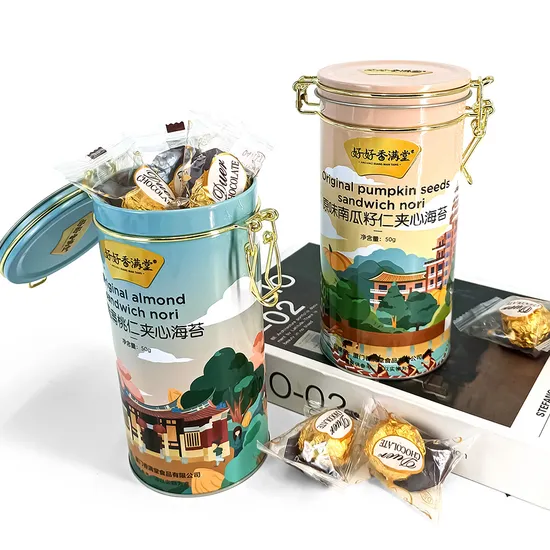 Multifunction Airtight Food Grade Package Tin Can Round with Double Buckle