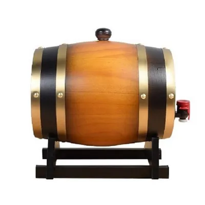 Red Wine Whiskey Barrels Dispenser in Oak Wine Barrel Type Bucket