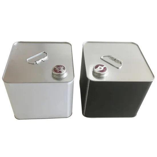 Tinplate Square Metal Barrel 10L-12L Iron Nozzle Square Can Paint and Paint Chemical Barrel Manufacturers Wholesale