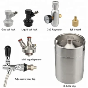 -mp4 (1) 3.6L Empty Beer Barrels Keg Beer Kegs Customized Logo Stainless Steel Mini Beer Keg for Sale