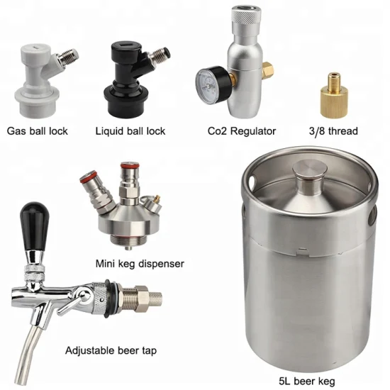 3.6L Empty Beer Barrels Keg Beer Kegs Customized Logo Stainless Steel Mini Beer Keg for Sale