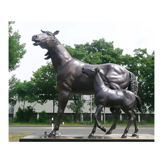 Bronze Horse Sculpture on The Lawn Horse Bronze Statue