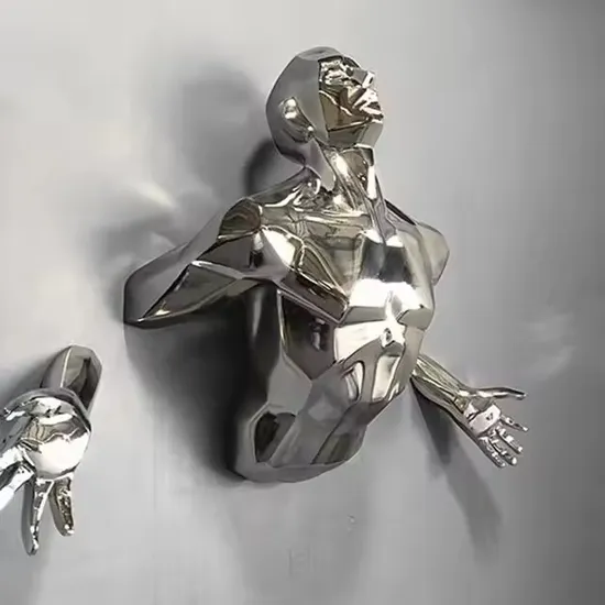 Custom Stainless Steel Art Human Body Wall Sculpture