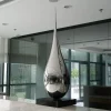 Custom Stainless Steel Teardrop Sculpture - Handmade Modern Home Decor, Unique Indoor Wall Art, Personalized Office Decoration Gift