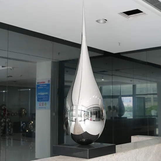 Custom Stainless Steel Teardrop Sculpture - Handmade Modern Home Decor, Unique Indoor Wall Art, Personalized Office Decoration Gift