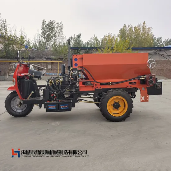 Factory Supply Lime Manure Compost Organic Granular Fertilizer Spreader with Twin Disc for Soil Improvement