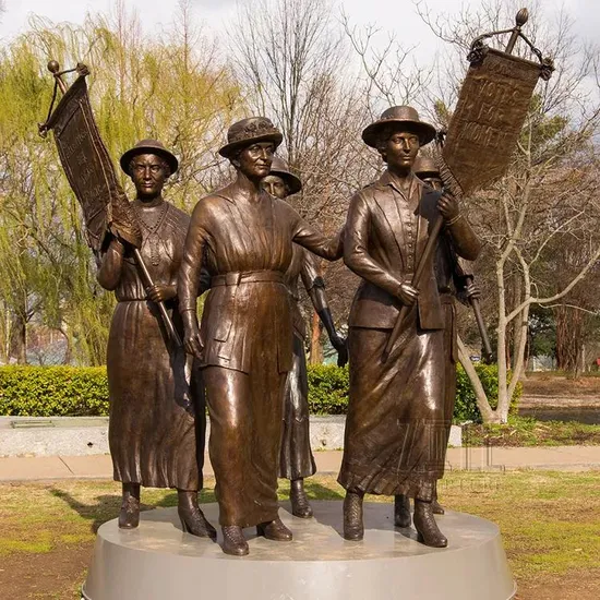 Happy Family Sculpture Parents with Little Baby Bronze Statue