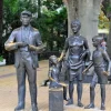 Happy Family Sculpture Parents with Little Baby Bronze Statue