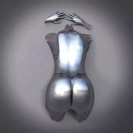 Luxury Abstract Metal Sculpture - Stainless Steel Wall Art Decor - Made in Europe - Custom Size & Design Available