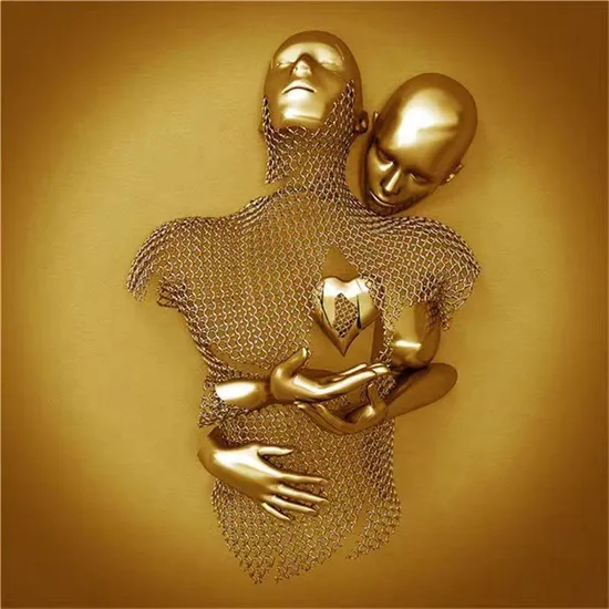 Luxury Abstract Metal Sculpture - Stainless Steel Wall Art Decor - Made in Europe - Custom Size & Design Available