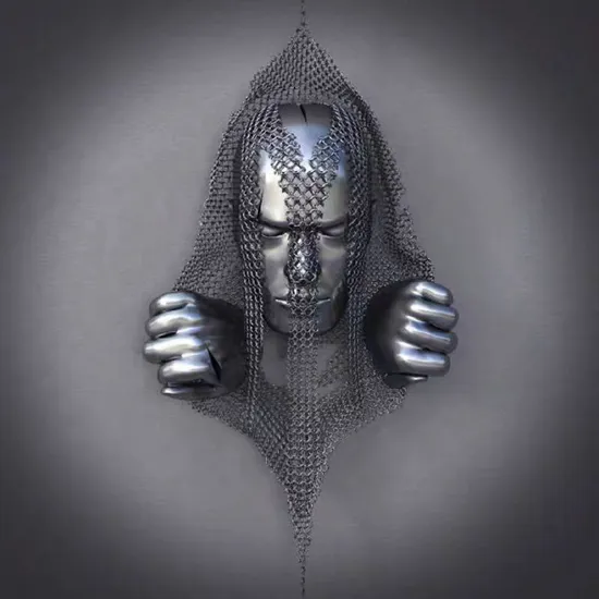 Luxury Abstract Metal Sculpture - Stainless Steel Wall Art Decor - Made in Europe - Custom Size & Design Available