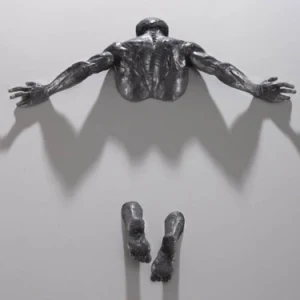 Modern Indoor Decor Body Sculpture Bronze Man Wall Sculpture