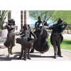 Sitting on The Chair and Playing The Cello Bronze Musician Sculpture