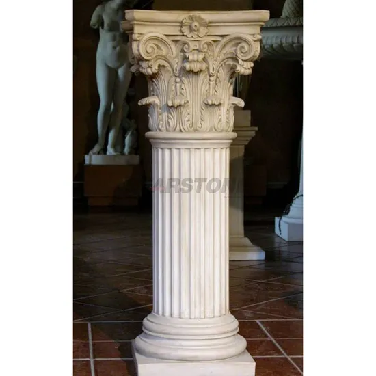 Starstone Indoor Home Architectural Natural Marble Roman Column Luxury Marble Round Pillar Wholesale