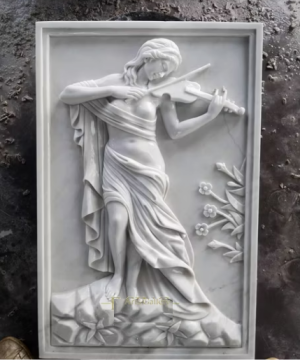 ccn High Quality Indoor Wall Marble Statue Sculpture Relief with Lady