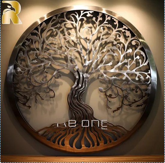 Factory Custom Modern Polished Stainless Steel Wall Art Sculpture