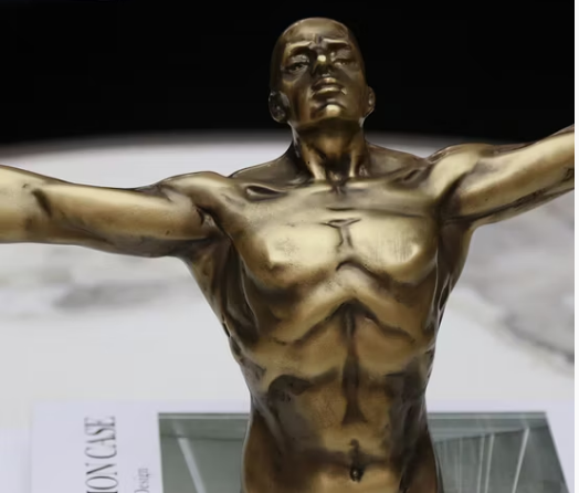 American Retro Imitation Copper Metal Crafts Character Resin Sculptures for Home Decoration