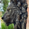 Customized Modern Art Design Copper Brass Animal Head Statue Cast Bronze Lion Head Wall Statue
