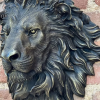 Customized Modern Art Design Copper Brass Animal Head Statue Cast Bronze Lion Head Wall Statue