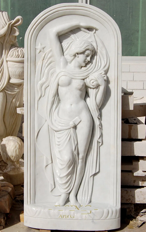 Cheap Marble Wall Relief Sculpture for Home Decoration