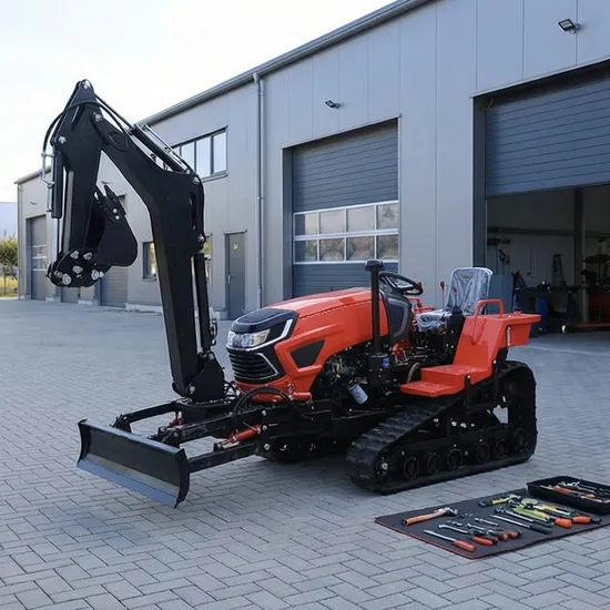 50HP 60HP 80HP 120HP Chinese Agricultural Machinery Farming Crawler Rotary Tiller Compact Mini Farm Tractor for Orchard and Greenhouse with Tractor Parts