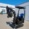 1 Ton Mini Crawler Excavator Hydraulic Digger with Rubber Tracks for Farm and Garden Use