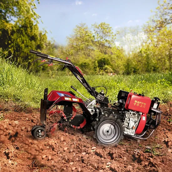 Fruit-Orchard-Farm-Rotary-Tillage-Ditching-and-Fertilization-with-Walk-Behind-Tractor-Cultivator (1) Fruit Orchard Farm Rotary Tillage Ditching and Fertilization with Walk Behind Tractor Cultivator