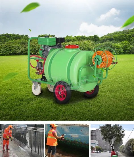 Titans Trolley Sprayer a Sprayer Mounted on a Trolley with Wheels Making It Easy to Push and Maneuver Around The Farm