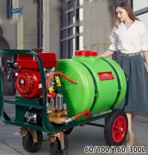 Titans Trolley Sprayer a Sprayer Mounted on a Trolley with Wheels Making It Easy to Push and Maneuver Around The Farm