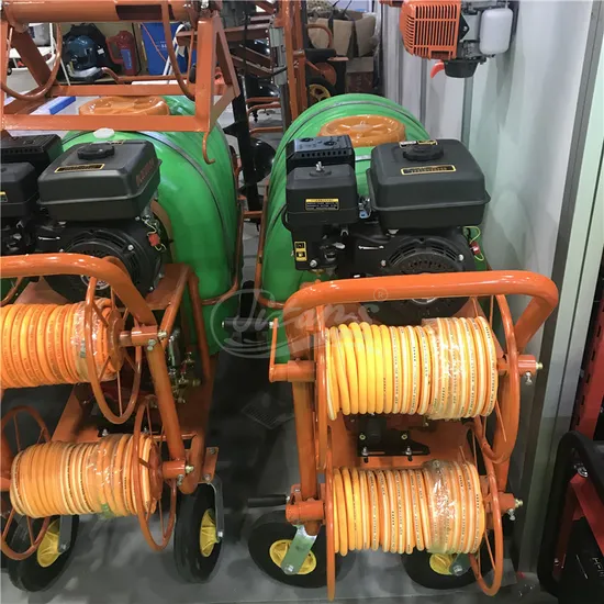 Titans Trolley Sprayer a Sprayer Mounted on a Trolley with Wheels Making It Easy to Push and Maneuver Around The Farm