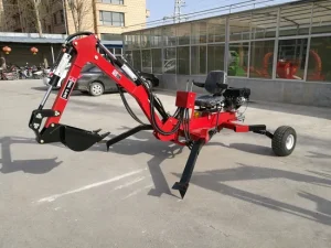 Compact Farm and Landscape Towable Trailer Mini Excavator Backhoe with 360 Rotation